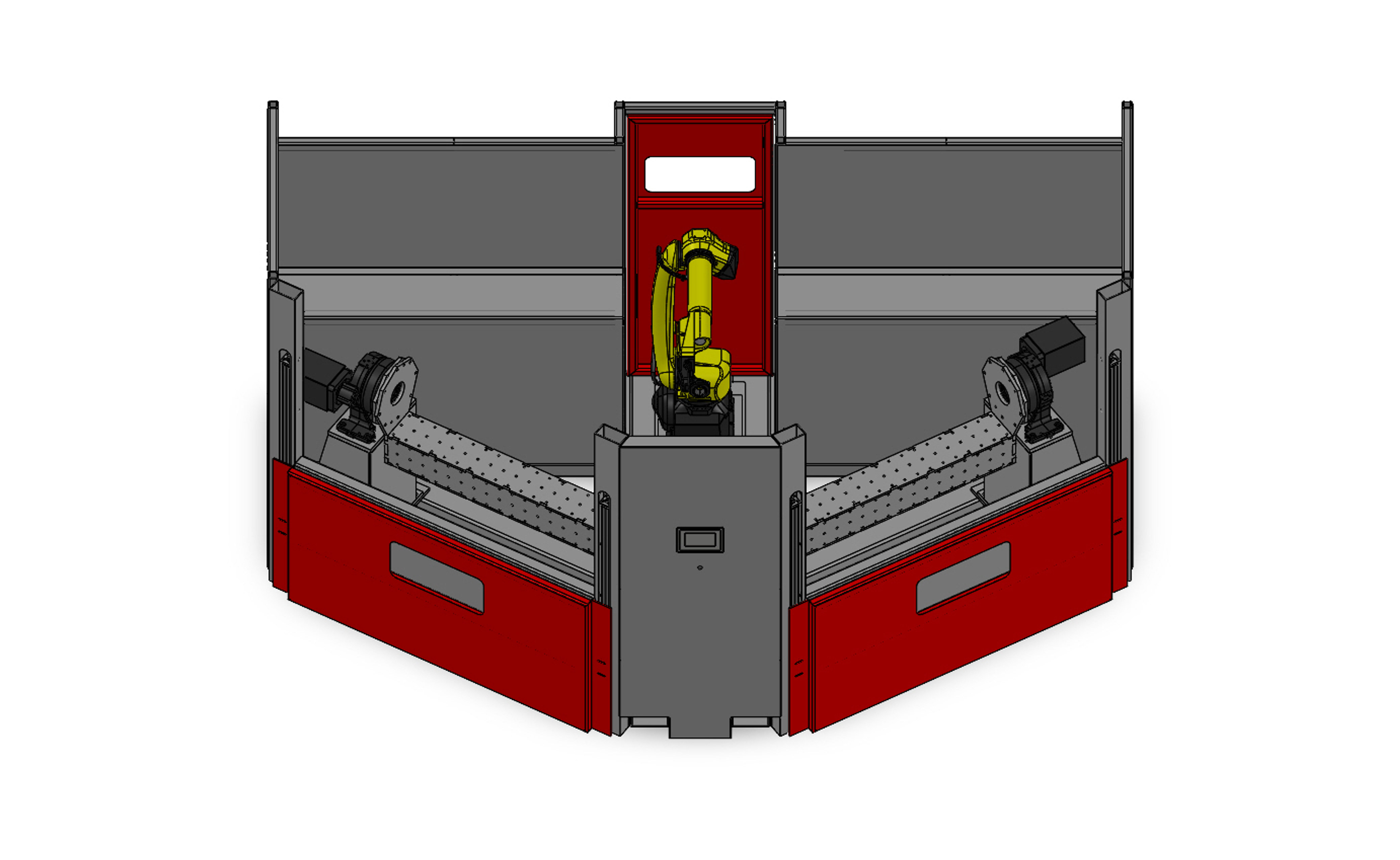DZ-ANG dual zone angled weld cell with headstocks