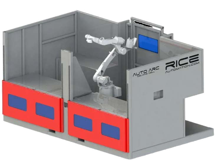 DZPLT dual zone pallet weld cell with two work tables
