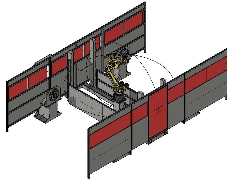 DZSR-DT dual zone weld cell with two headstock and tailstock units