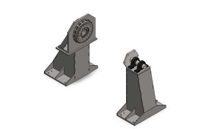 Headstock and tailstock welding positioner on a white background