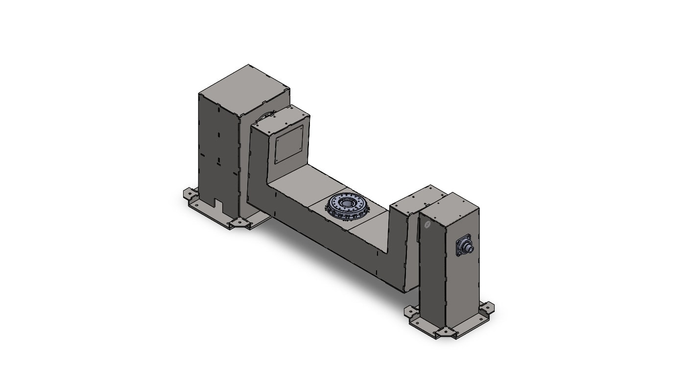 Two-axis welding positioner on a white background